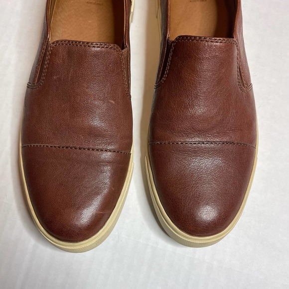 Frye Cognac Brown Gemma Cap Slip-On Sneaker Womens Size 8 M - Picture 3 of 9